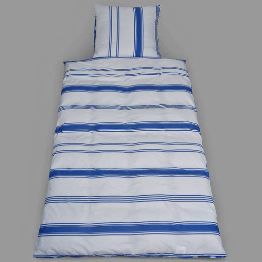 400TC 100% Percale Cotton Duvet Cover Set Stripe Design 1