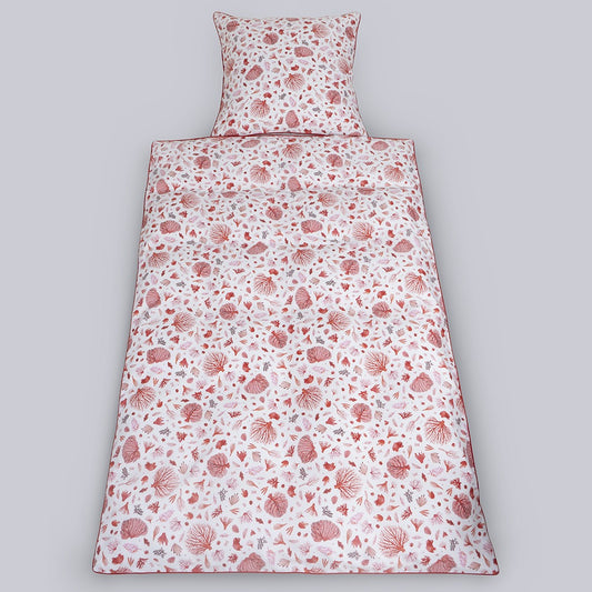 100% Cotton Percale Duvet Cover Set Coral