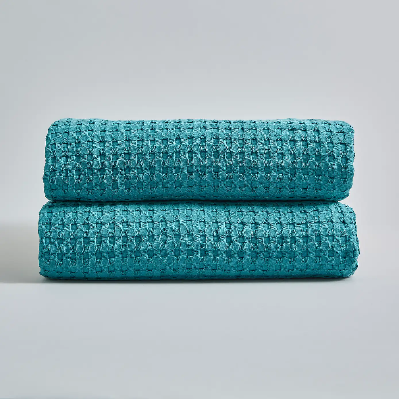 100% Recycled Cotton Waffle Blanket Throws