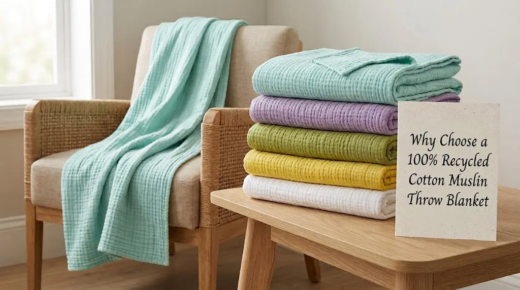 Why Choose a 100% Recycled Cotton Muslin Throw Blanket for Your Home?