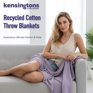 100% Recycled Cotton Muslin Throw Blankets