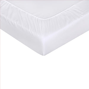 300 Thread Count White Silky Soft Satin Fitted Bed Sheets