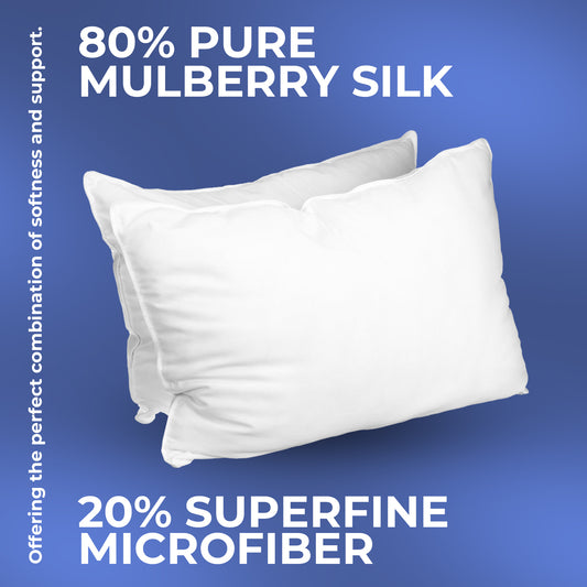 400 T/C Egyptian Cotton Cover Mulberry Silk Blended Pillows