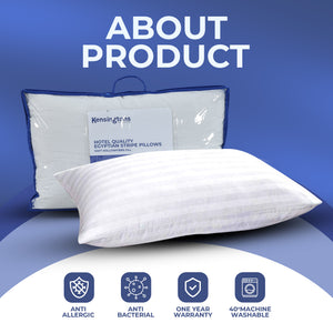 Hotel Quality Egyptian Stripe Pillows | Soft Hollowfibre Fill