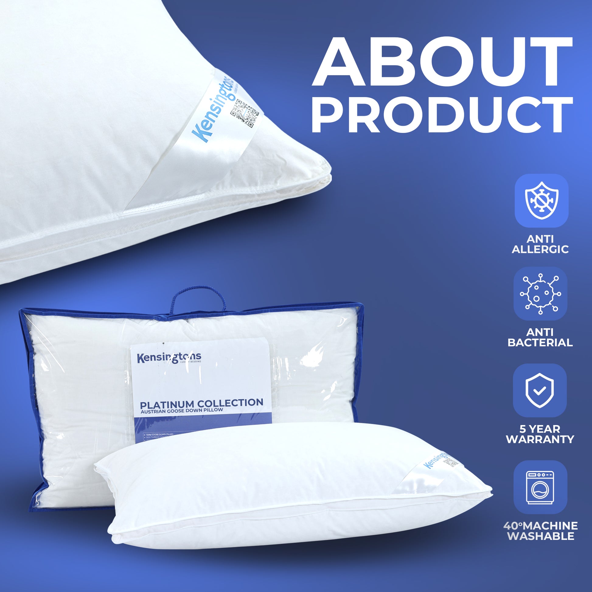 100% Austrian Goose Down Pillow