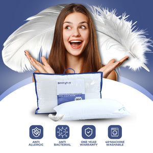 Hungarian Feather & Goose Down Pillow - Hotel Quality