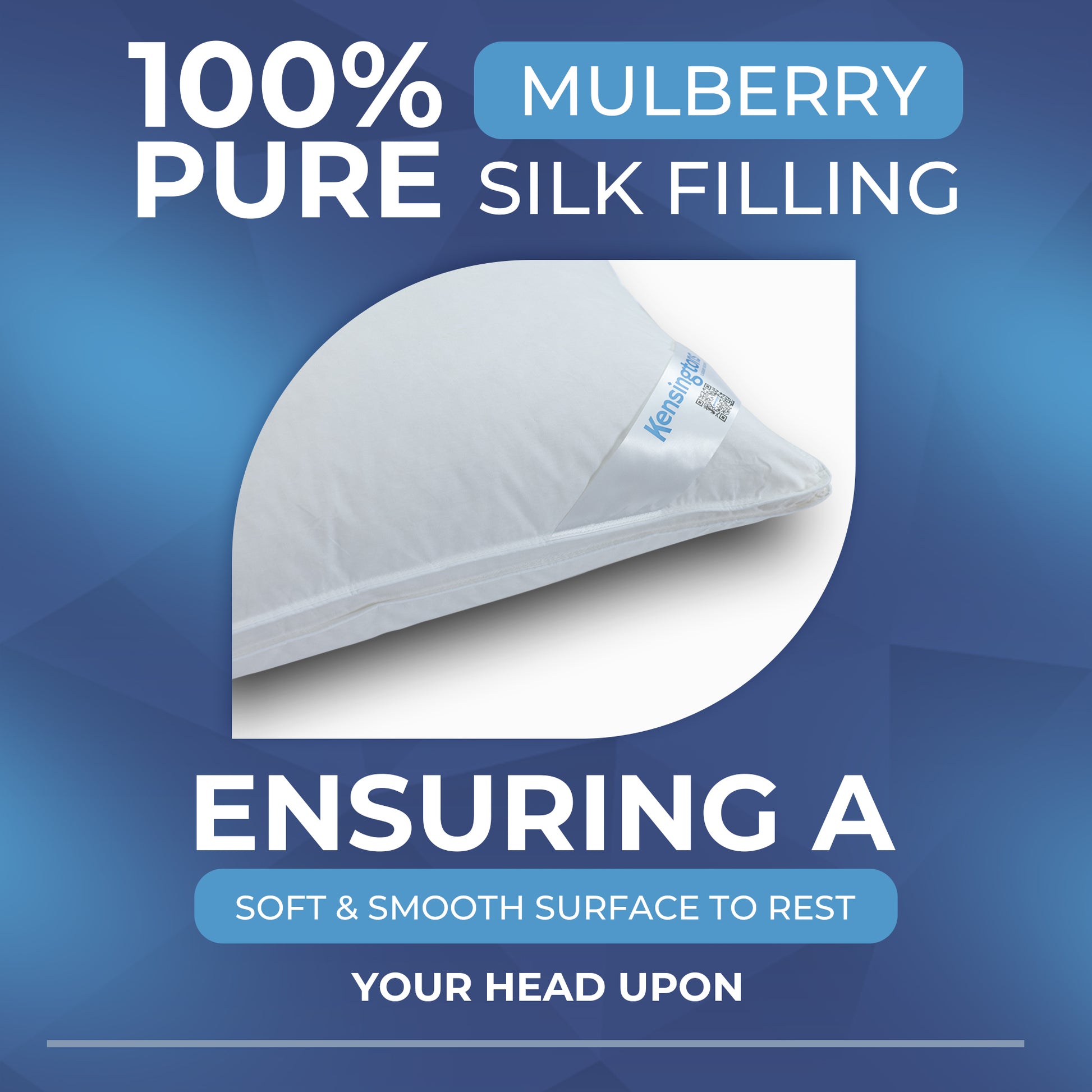 100% Pure Silk Mulberry Filled Pillows 1300G with 400 T/C Egyptian Cotton Cover
