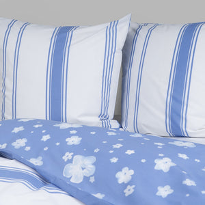 400TC 100% Percale Cotton Duvet Cover Set Stripe Design 1
