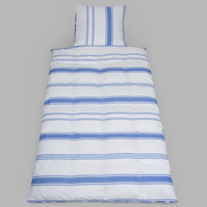 400TC 100% Percale Cotton Duvet Cover Set Stripe Design 1