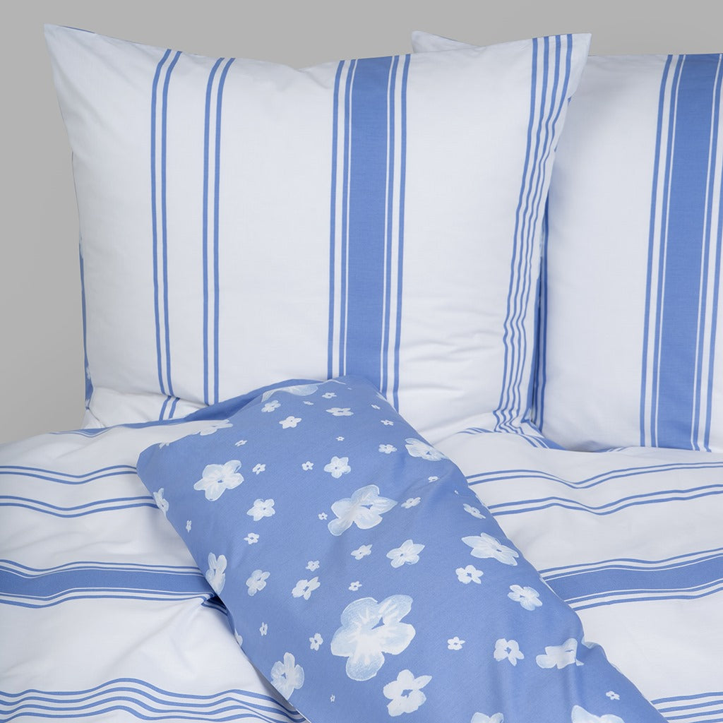 400TC 100% Percale Cotton Duvet Cover Set Stripe Design 1