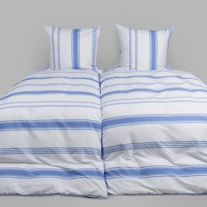 400TC 100% Percale Cotton Duvet Cover Set Stripe Design 1