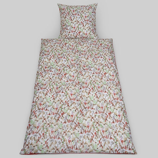 400TC 100% Percale Cotton Duvet Cover Set Pebbles