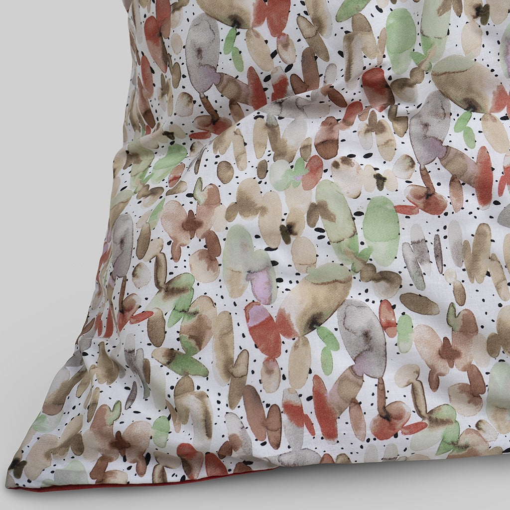 400TC 100% Percale Cotton Duvet Cover Set Pebbles