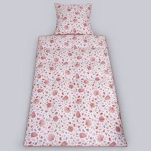 400TC 100%Cotton Percale Duvet Cover Set Coral