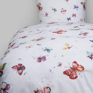 400TC 100% Percale Cotton Duvet Cover Set Butterfly