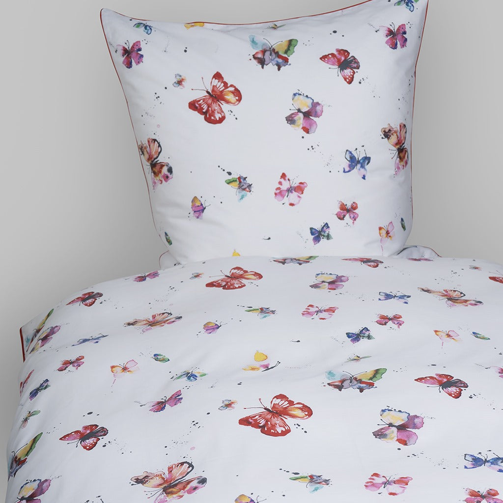 400TC 100% Percale Cotton Duvet Cover Set Butterfly