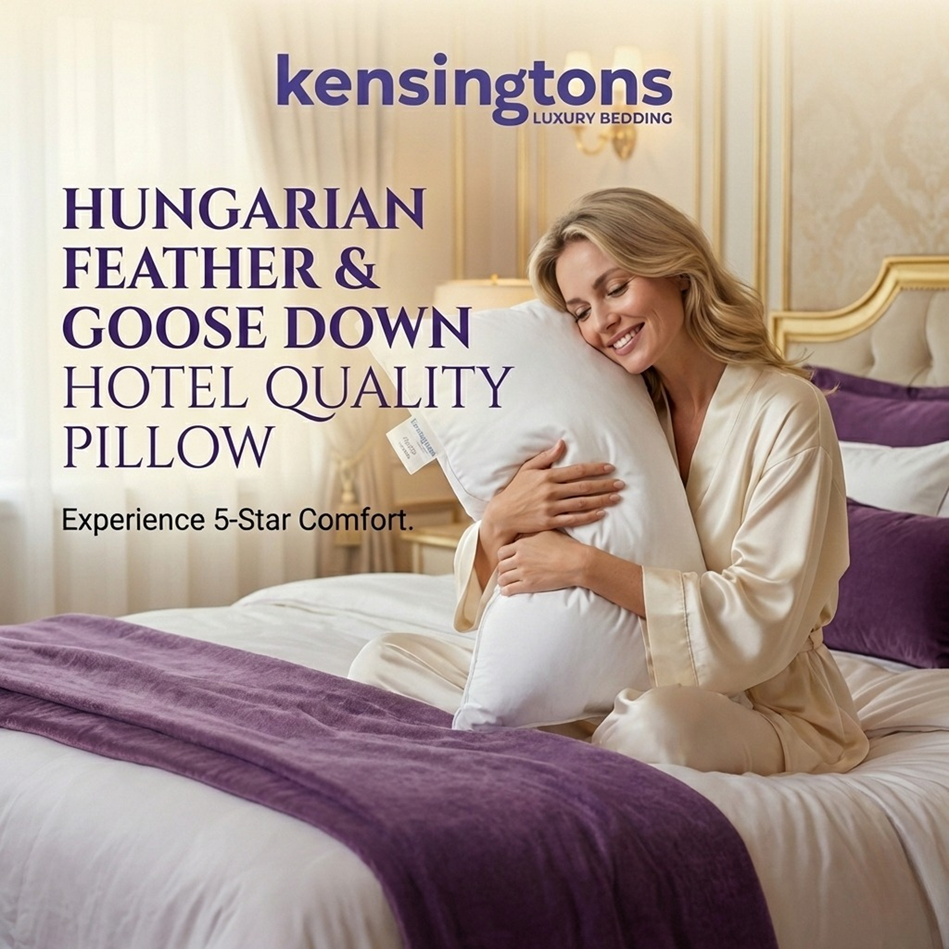 Hungarian Feather & Goose Down Pillow - Hotel Quality