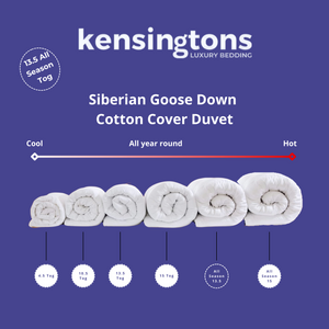 Siberian Goose Down Duvets - 13.5 All Season Tog