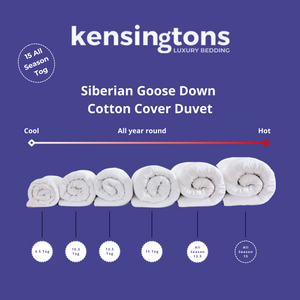 Siberian Goose Down Duvets - 15 All Season Tog
