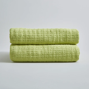 100% Recycled Cotton Muslin Throw Blankets